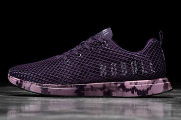 Dark / Purple Nobull Tie-Dye Mesh Runner Men's Running Shoes | CA C1120T